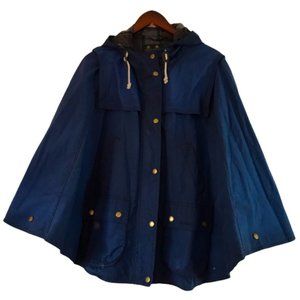 Barbour Waxed Cotton Dales Cape Indigo Blue Sz 12